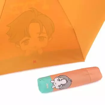 956DAF официально лицензированный складной автоматический дождевик Jimin Tinytan [TinyTAN Goods] Зонт, Зонт, Зонт, Открытие/Закрытие одним нажатием, Дождевик, оранжевый