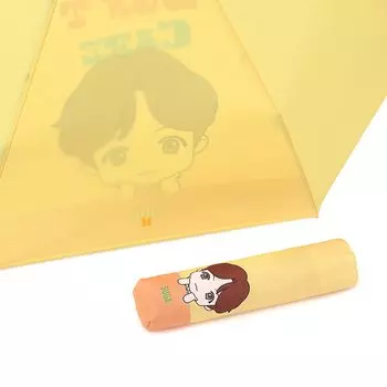 956DAF официально лицензированный SUGA складной автоматический дождевик Tinytan [TinyTAN Goods] Зонт, Зонт, Зонт, Открыть/Закрыть, Дождевик одним нажатием, жёлтый