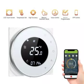 95-240 В Wi-Fi умный термостат программируемый электрический нагревательный термостат регулятор температуры чёрный