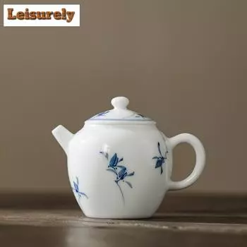 95 мл чистый расписанный вручную чайник с изображением бабочки-орхидеи маленький традиционный чайник для заваривания чая китайский чайный сервиз аксессуары украшения