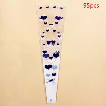 95 шт. одиночные рукава для роз, упаковочные пакеты для букетов, прозрачные цветочные обертки на День святого Валентина