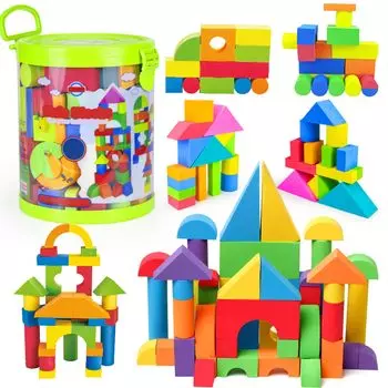 95 шт. Строительные блоки Мягкие блоки Мягкие блоки из материала EVA Пенопластовые блоки Игрушки Свет DIY Красочные Мальчики Девочки Рождественский подарок Подарок на день рождения Подарок для детей