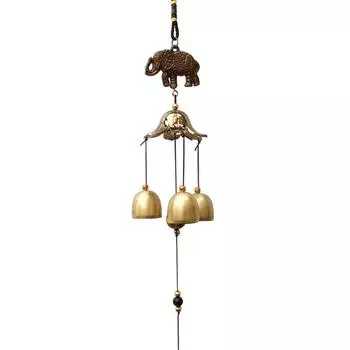 95AA металлический подвесной колокольчик, счастливый дверной звонок, подвесное украшение, колокольчик для уличного сада, украшение входной двери, фен-шуй