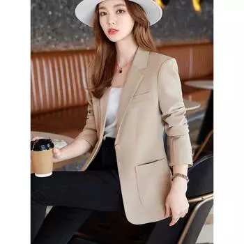 9674 блейзер 2024 новая версия пригородный темперамент мода универсальный и тонкий повседневный костюм верх M чёрный