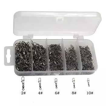 96/211 шт./компл. соединительный штифт для рыбалки, подшипник, вертлюг из нержавеющей стали с красивой оснасткой, рыболовный крючок, приманка, аксессуары для снастей