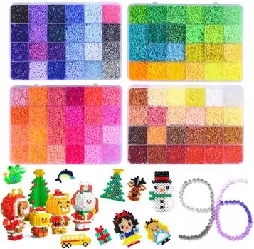 96 цветов железные бусины 52000 бусин Perler мини железные бусины горячие бусины нано бусины своими руками поделки своими руками изготовление ручных работ дни рождения рождественские подарки поделки