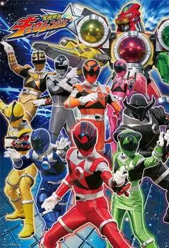 96 деталей пазла Uchuu Sentai Kyuranger jigsaw для детей [Детский пазл]