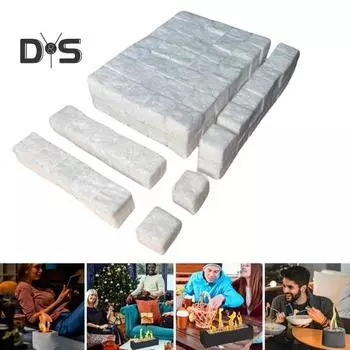 96 шт. Маленький керамический шерстяной фитиль для настольного костра, поглощающий алкоголь, многоразовый углеродный войлочный фитиль, подходящий для этанолового каминного топлива белый