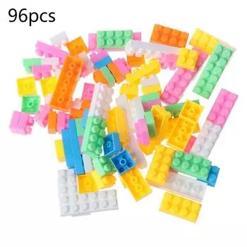 96 шт. Пластиковые строительные блоки, детские игрушки, головоломки, развивающие игрушки