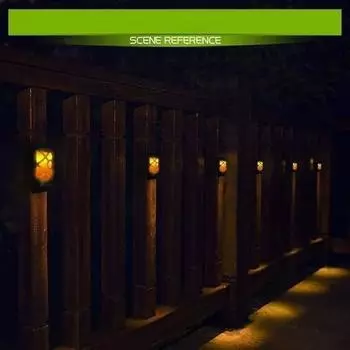 96 светодиодных солнечных огней для улицы, решетчатый дизайн для садовой дорожки, двора, рождественского декора, водонепроницаемые мерцающие настенные светильники с пламенем 1Pcs