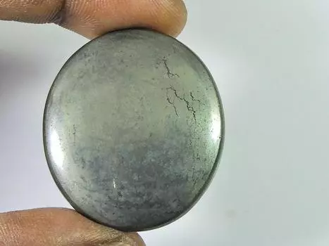 96Cts. ААА Appache Золотой Пирит Овальный Кристалл Кабошон Свободный Драгоценный Камень 34X38MM SK-2415