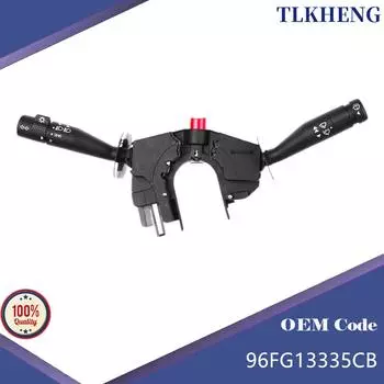 96FG13335CB Переключатель фар рулевой колонки Переключатель стеклоочистителя для Ford Fiesta III 1996-2002 чёрный