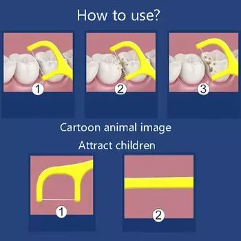 96Детская зубная нить, зубочистка, зубочистки, зубная нить, зубной налет для полости рта