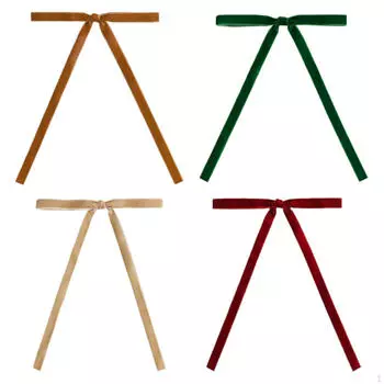 96Pcs Christmas Ribbon Bows Velvet Bowknot Twist Tie Classic Versatile DIY