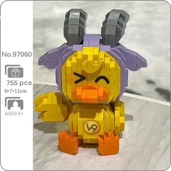 97060 Зодиак Козерог Утка Животное Созвездие Кукла для домашних животных DIY Мини Алмазные блоки Кирпичи Строительная игрушка для детей без коробки