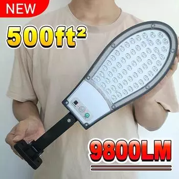 9800LM Солнечные фонари Уличные солнечные светодиодные фонари для сада Сильный солнечный свет Уличная настенная лампа с датчиком Водонепроницаемая внешняя солнечная лампа built in 2 batteries чёрный