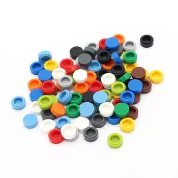 98138 Кирпичная плитка круглая 1X1 строительный блок развивающие игрушки DIY подарки аксессуары совместимы со всеми брендами строительные блоки 100 pieces