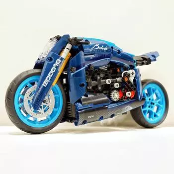986 шт. Технический известный концепт Diavel Blue Motorcycle Building Blocks Сборка кирпичей Игрушки для мотоциклов Подарки для мальчиков и детей