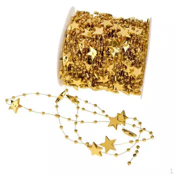 98-футовая гирлянда из бисера со звездами, цепочка, ремесленные пряди для фестиваля штор, свадебного украшения дома -