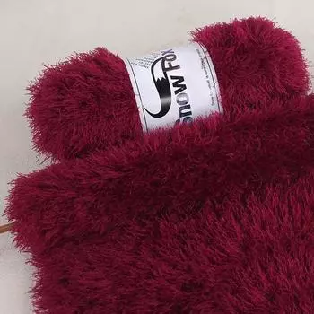 98 г/рулон однотонные швейные принадлежности крючком зимняя теплая пряжа из кристального бархата для самостоятельного изготовления свитера, шапки, шарфа, перчаток вино красного