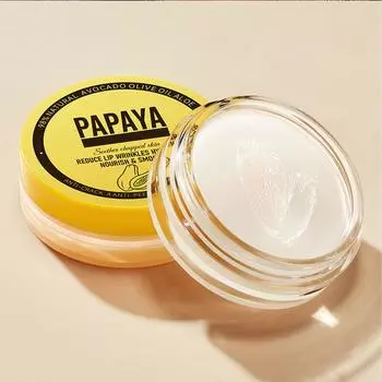 98% натуральное оливковое масло, алоэ, успокаивающий бальзам для губ с папайей и против трещин One Size