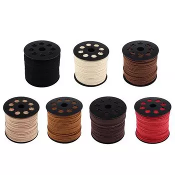 98 ярдов, 2,7 мм, шнур из искусственной замши, кружевная нить для бисера, черная красный