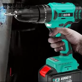 98V Промышленная ударная дрель Беспроводная электрическая дрель Электрическая отвертка для электрика-строителя