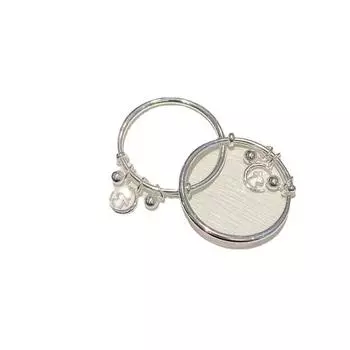 9999000 юаней, серебряный, простой и милый гладкий круглый колокольчик, детский браслет «Лунный кролик», День защиты детей День защиты детей Adjustable size