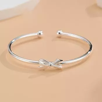 999 чистого серебра браслет-бантик женский молодой корейский стиль стильный открывающийся браслет Ins Sense 99