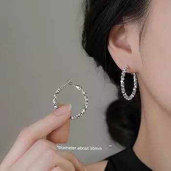 999 Silver Small Pieces of Silver Earrings for Women Special Interest Light Luxury 2025 New Hot-Sale Earrings Classy Simple Bracelet Earrings 999 silver pin broken silver earrings (two price)