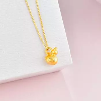 999 золотая тыква подвеска 24 карат золотое ожерелье женский 3d твердый золотой переводной бусины тыква подвеска