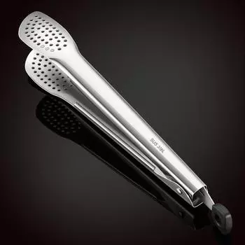 99,9% антибактериальные щипцы для барбекю из нержавеющей стали 316L, кухонный зажим для жарки стейков, зажим для салата с эргономичной ручкой 31 см