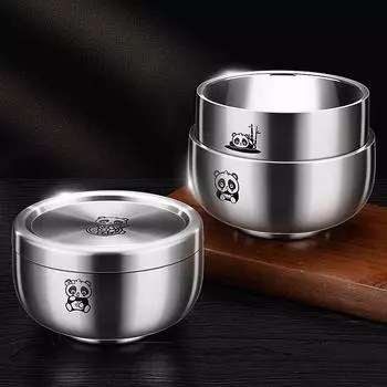 99,9% антибактериальный сертификат LFGB сертификат LFGB 316 нержавеющая сталь детская миска с крышкой теплоизоляционные столовые приборы сохраняющие тепло