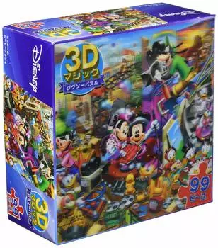 99 Piece 3D Magic Jigsaw Puzzle Movie Studio Mickey s [Lenticular]