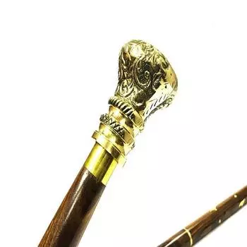99 см Золотой свадебный подарок Винтажная латунная ручка Викторианская ручка Деревянная веревка