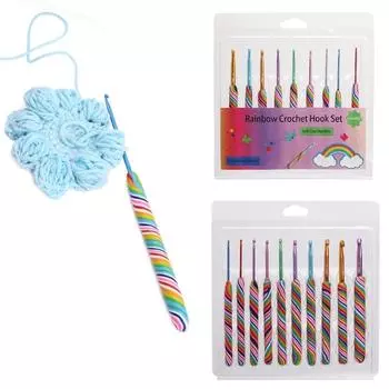 9/10 шт. цветных крючков для вязания 2,0–6,5 мм, набор спиц для вязания крючком, аксессуары, простые в использовании для женщин