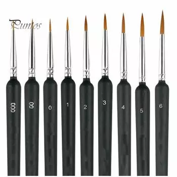 9/10шт заостренная верхняя очерчивающая кисть для рисования акварелью масляная живопись тонкая ручка 10pcs синий