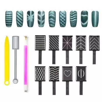 9/12 шт., магнитный инструмент для ногтей, 3D кошачий глаз, гель-лак, двухголовочный магнитный стержень, палочка, ручка, домашний DIY салон, маникюрный инструмент, аксессуары A