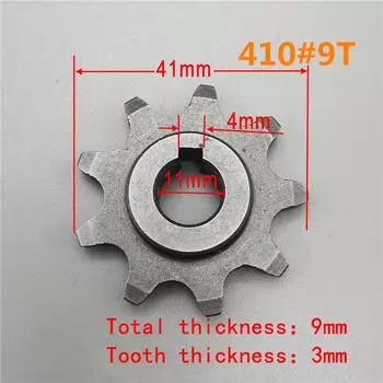 9/13 Зубьев Электромобиль Тип 410 Звездочка Цепи Велосипеда Шестерня Пиньон Мотор Звездочка Шестерня из Углеродистой Стали Для Обычных Велосипедных Деталей 41*9mm