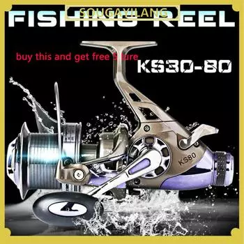 9+1 ББ 5.2:1 конструкция с двойным тормозом, рыболовная катушка, сверхпрочная кормушка для ловли карпа, спиннинговое колесо, катушки для ловли карпа KS40