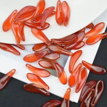 9*26 мм изогнутые лепестки хризантемы чешские стеклянные бусины для украшения головы ханьфу шпилька для самостоятельного изготовления