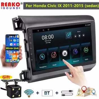9 2 Din Android автомобильное радио для Honda Civic 2012 2013 2014 2015 мультимедийный плеер Carplay стерео GPS DVD головное устройство 1+32 4D
