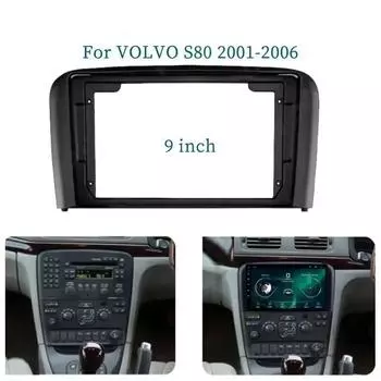9 2 Din Android автомобильный радиоприемник рамка комплект для Volvo S80 1998-2006 авто стерео панель приборная панель крепление головное устройство крепление отделка With Canbus