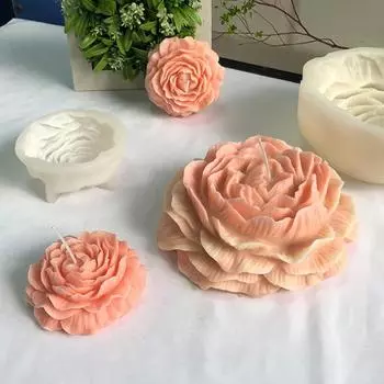 9,2 см пустая форма для свечей из смолы, 3D цветочные бетонные формы, креативная форма для рукоделия, мыло