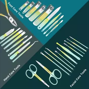 9/30 шт. многофункциональные маникюрные кусачки набор кусачек для ногтей бытовой высококачественный стальной маникюрный набор кусачки для ногтей педикюрный инструмент G