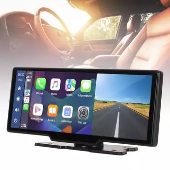 9,3-дюймовая автомобильная стереосистема, беспроводная Carplay для Android, портативный сенсорный экран с видеорегистратором, навигация, Bluetooth, WIFI, голосовое управление без карты памяти