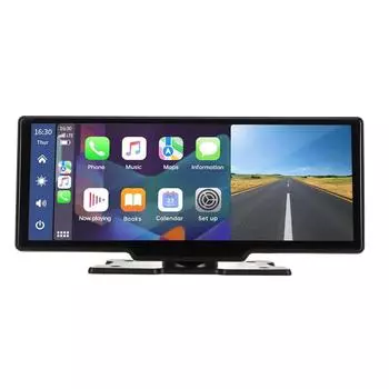 9,3-дюймовая автомобильная стереосистема с беспроводным Carplay для Android Auto, портативный сенсорный экран с навигацией для видеорегистратора Without memory card