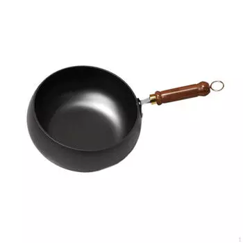 9,45-дюймовый вок из железа с плоским дном для газовой и индукционной плиты, кухонная сковорода с перемешиванием without lid