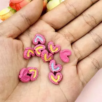 9,4*11,4 мм модный двухцветный материал для изготовления 10 шт. бусины капли масла ювелирные изделия аксессуары ожерелье сердце браслет своими руками ручной работы сплав жёлтый