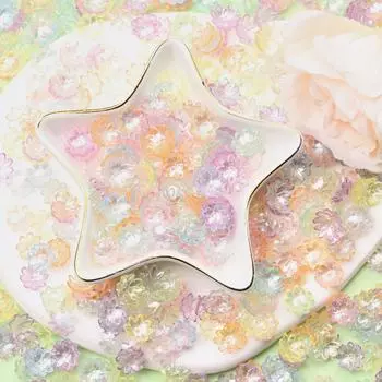 9,5 мм DIY акриловые бусины ручной работы свободные бусины-разделители браслет ожерелье форма солнечного цветка для изготовления ювелирных изделий аксессуары 200pcs разноцветный